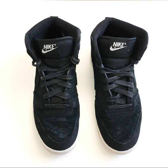 Nike Big High Lux Shoes Size 8 in Black - Picture 4 of 10